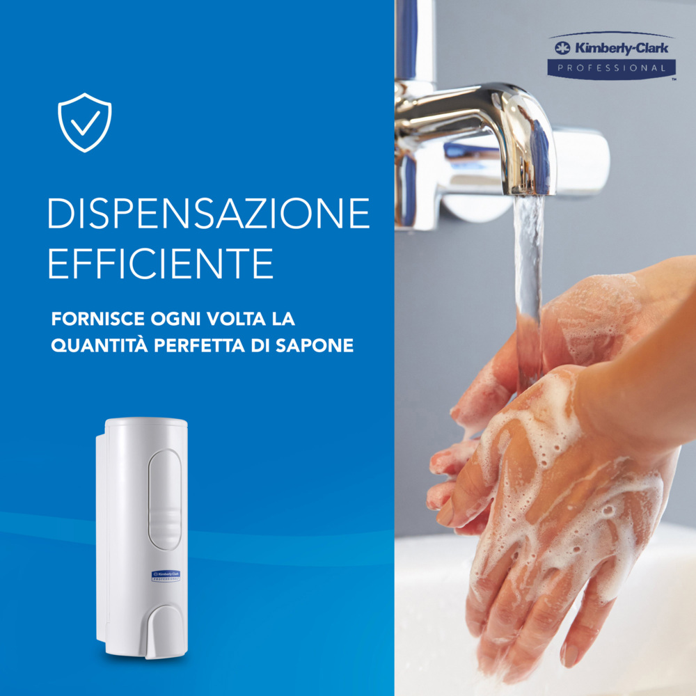 Kimberly-Clark Professional™ Compact Luxury Dispensador de jabón de manos en espuma 6982, blanco, 200 ml - 6982