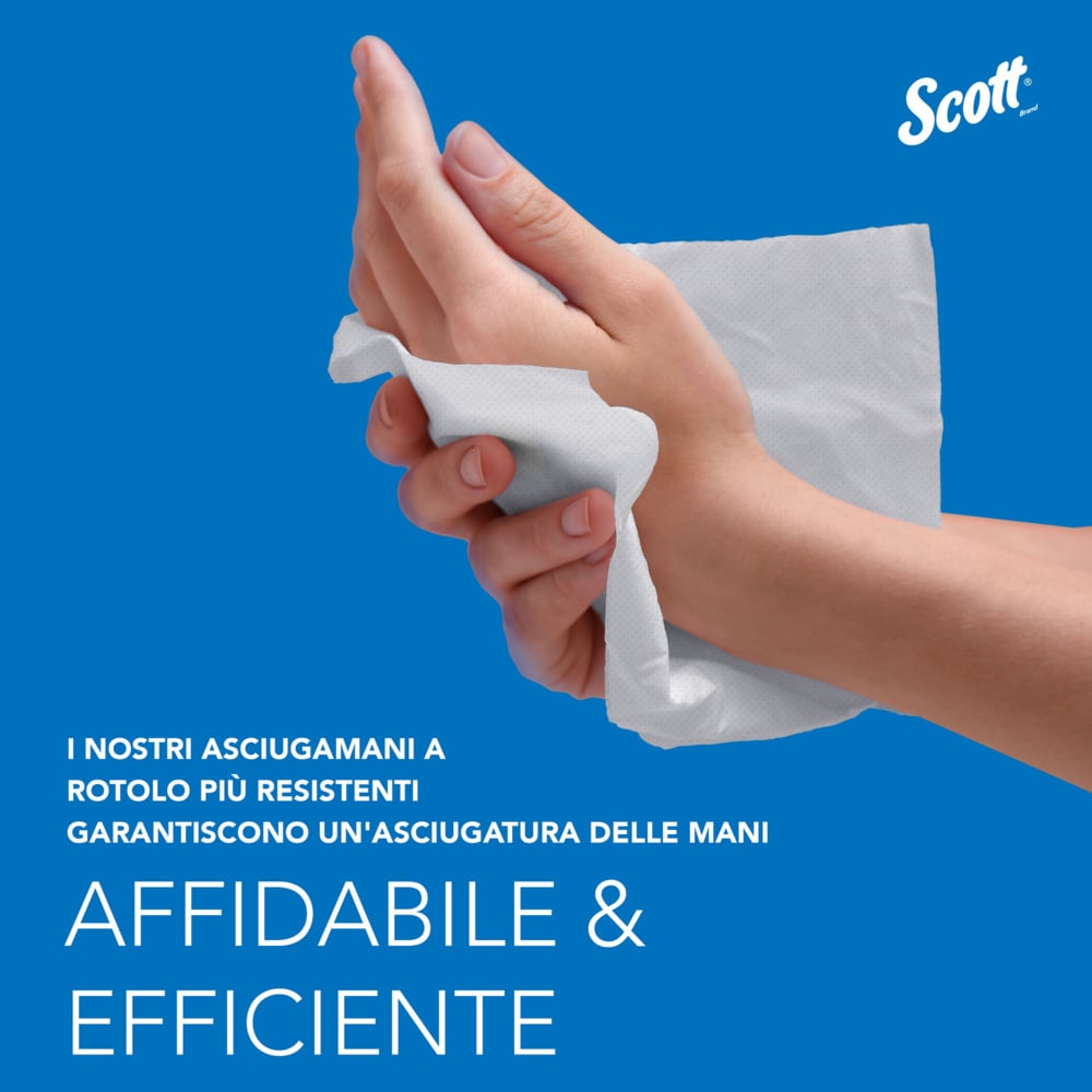Essuie-mains Scott® Extra Strong 6686 - 304 m, blancs, 1 épaisseur (6 rouleaux par caisse) - 6686