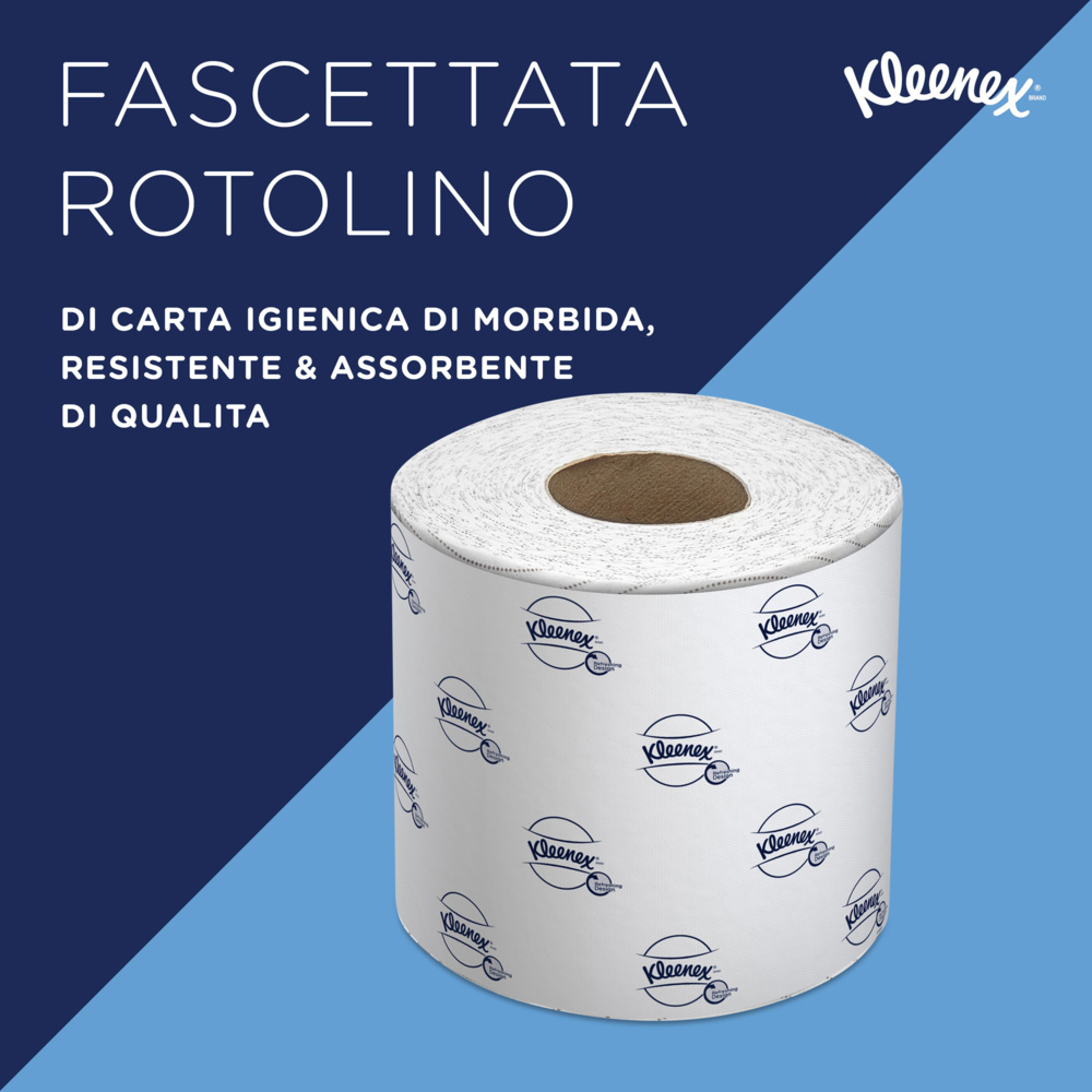 Papier toilette 2 épaisseurs Kleenex® 8438 - 96 x petits rouleaux de 250 feuilles (24 000 au total) - 8438