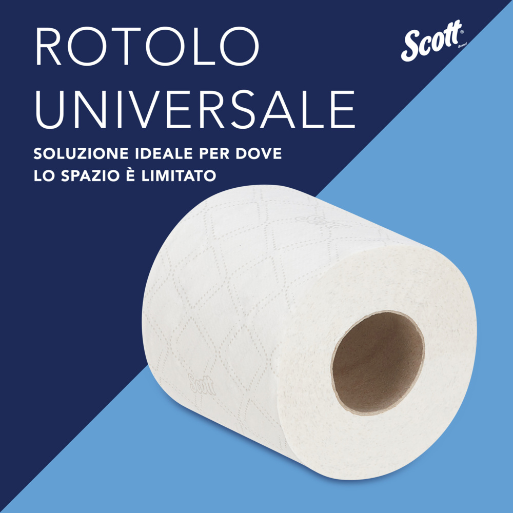 Papier toilette taille standard Scott® Essential™ 8538 - Papier toilette 2 épaisseurs - 6 paquets de 6 rouleaux x 320 feuilles de papier toilette blanc (36 rouleaux/11 520 feuilles au total) - 8538