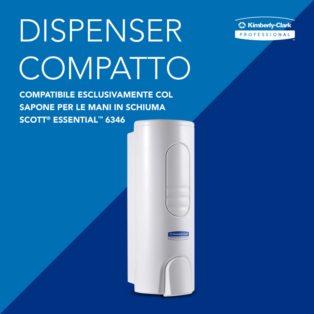 Kimberly-Clark Professional™ Compact Luxury Dispensador de jabón de manos en espuma 6982, blanco, 200 ml - 6982