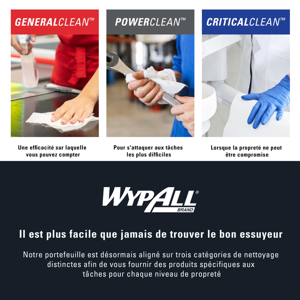 WypAll® L20 Cleaning and Maintenance Blue Wiping Paper 7298 - 2 Ply Centrefeed Roll - 1 Blue Roll x 400 Paper Wipers (400 Wipers Total) - 7298
