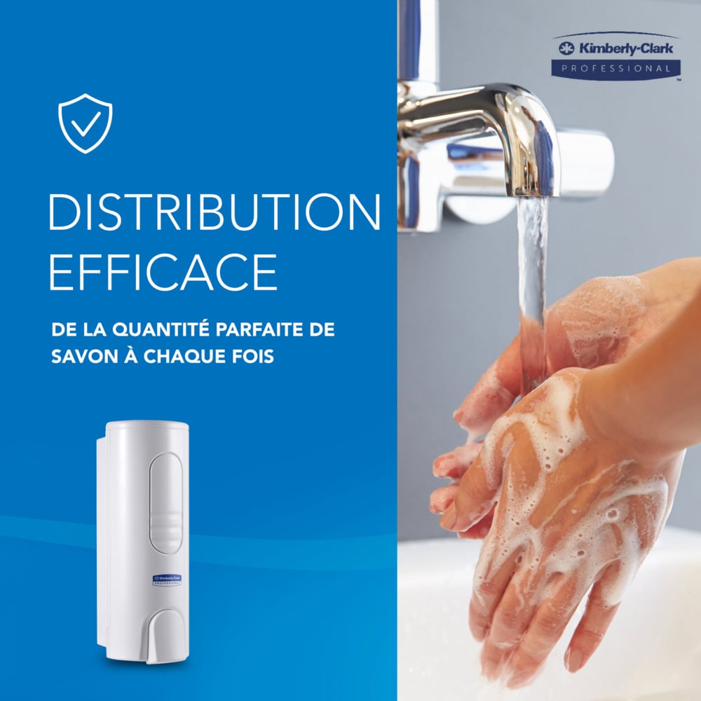 Kimberly-Clark Professional™ Compact Luxury Dispensador de jabón de manos en espuma 6982, blanco, 200 ml - 6982