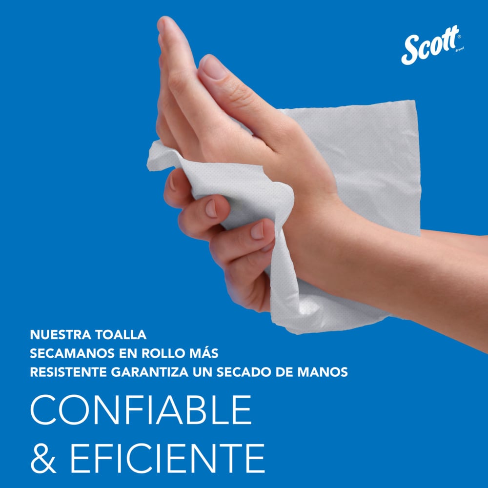 Essuie-mains Scott® Extra Strong 6686 - 304 m, blancs, 1 épaisseur (6 rouleaux par caisse) - 6686