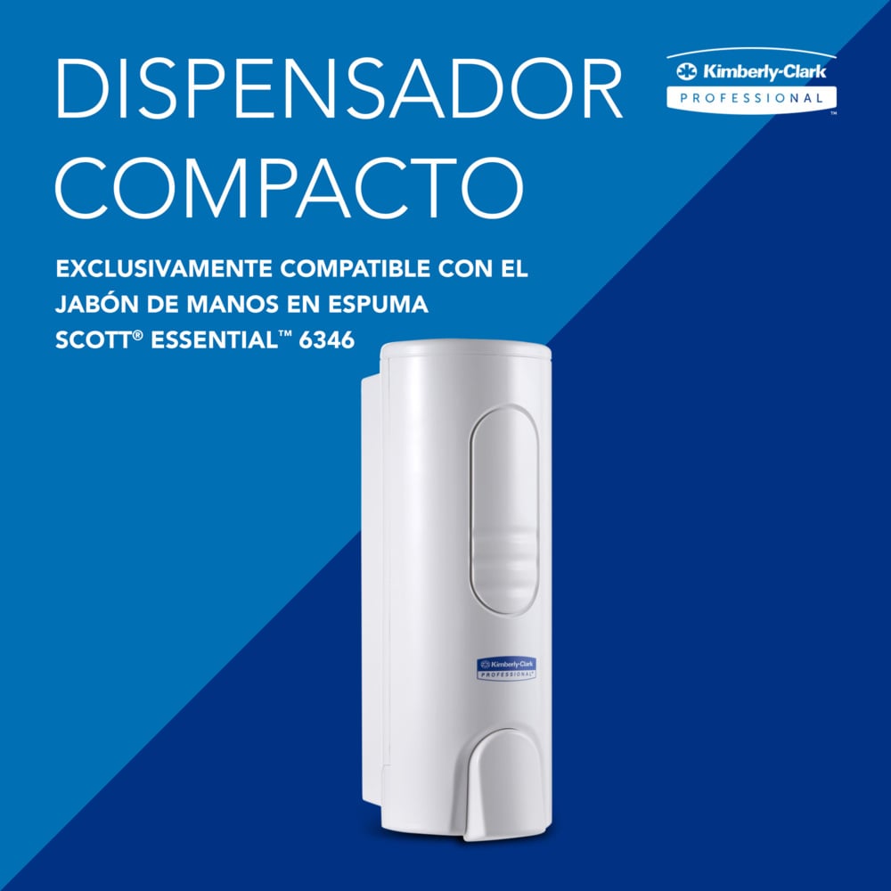 Kimberly-Clark Professional™ Compact Luxury Dispensador de jabón de manos en espuma 6982, blanco, 200 ml - 6982
