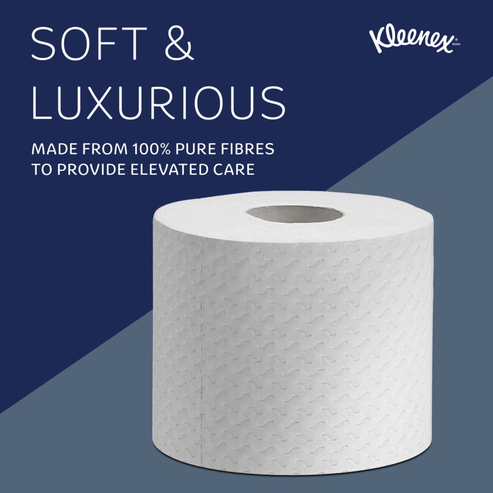 Kleenex® Standard Рулонная туалетная бумага, код 8484, 24 рулона x 160 листов белой четырехслойной бумаги (итого 3 840 шт.) - 8484
