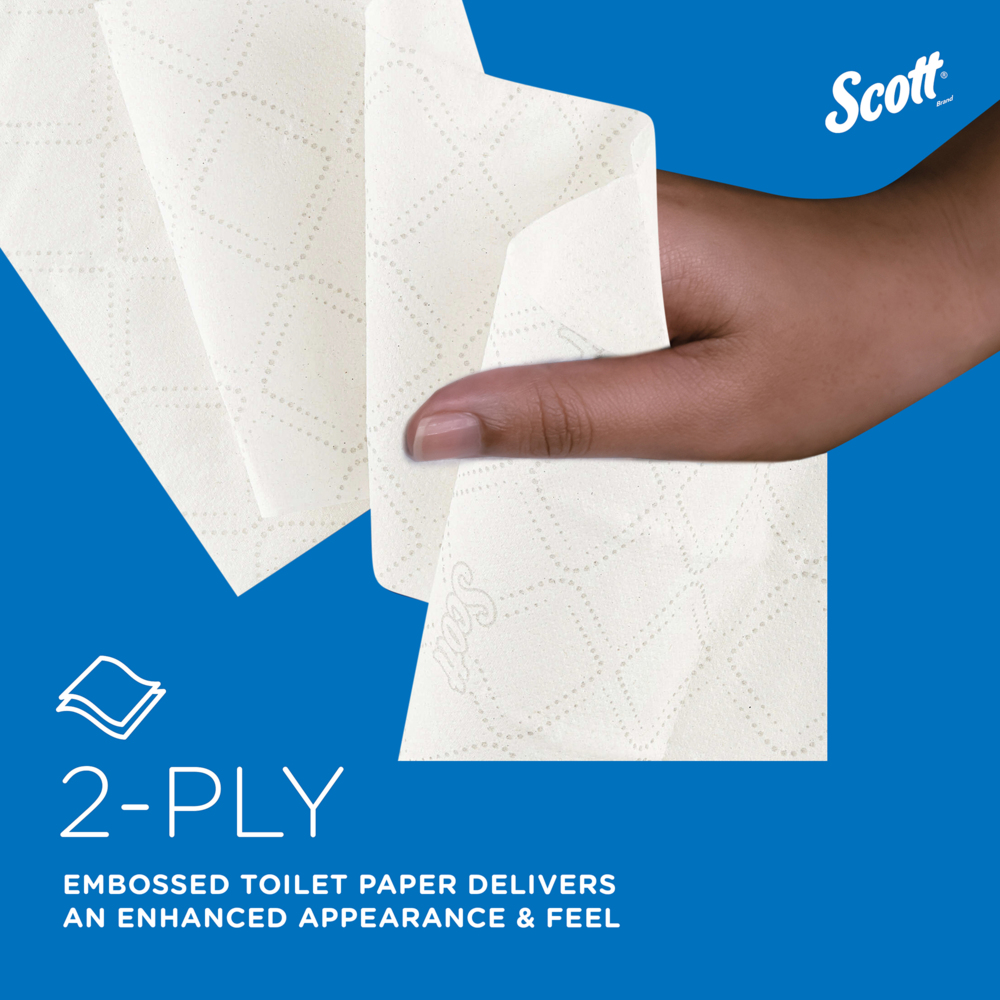 Higiénico plegado Scott® Control™ 8042 - Papel higiénico a granel de 2 capas - 36 paquetes x 250 hojas de papel higiénico (9000 en total) - 8042