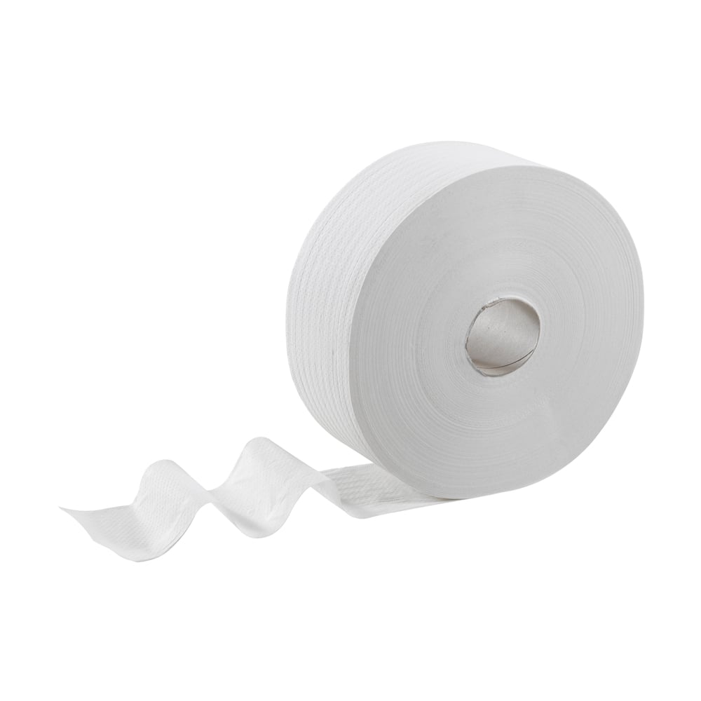 Kleenex® Jumbo Toilet Roll 8571 - Jumbo Roll Toilet Tissue - 12 Rolls x 180m 2 Ply Toilet Paper (2,160m total / 5,685 sheets total) - 8571