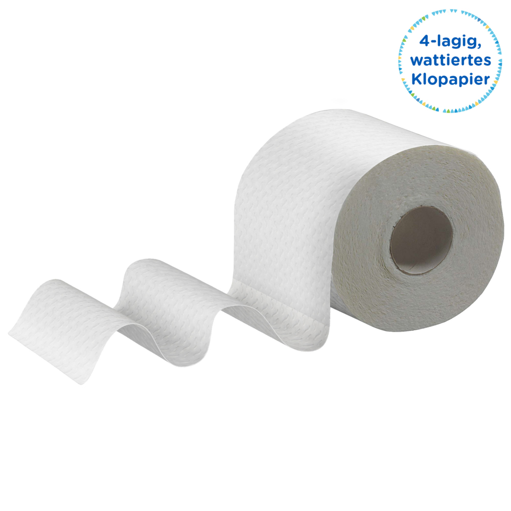 Kleenex® Standard Рулонная туалетная бумага, код 8484, 24 рулона x 160 листов белой четырехслойной бумаги (итого 3 840 шт.) - 8484