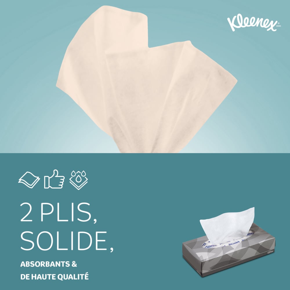 Kleenex® Boîtes de mouchoirs 8835 - 40 x paquets de 100 mouchoirs (4000 au total) - 8815