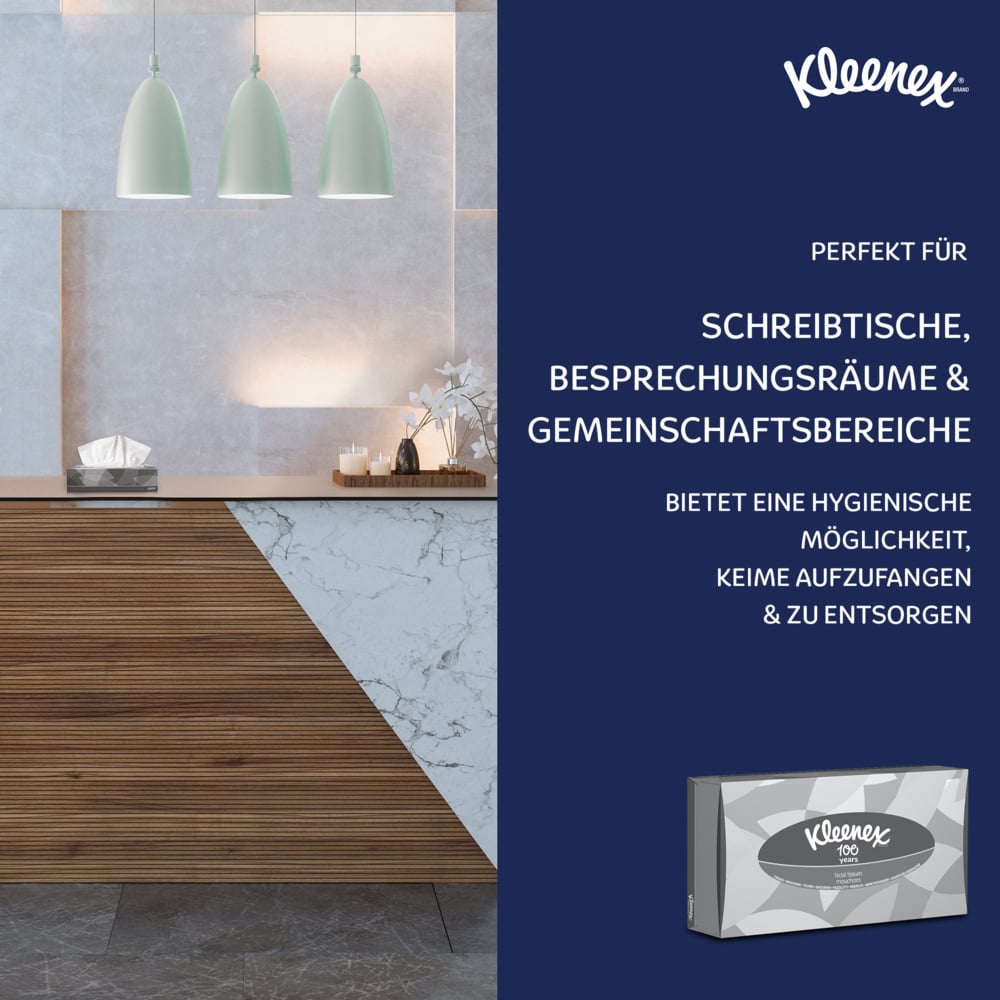 Kleenex® Boîtes de mouchoirs 8835 - 40 x paquets de 100 mouchoirs (4000 au total) - 8815
