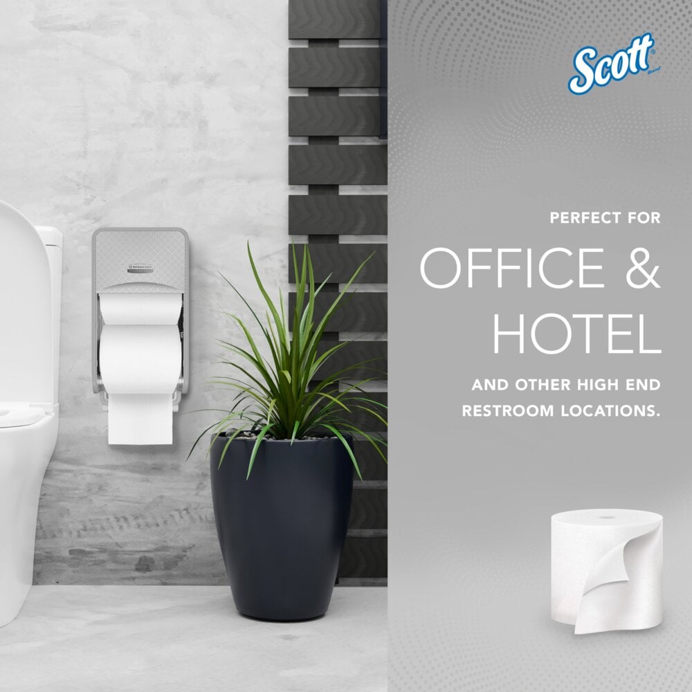 Scott® Essential Coreless High-Capacity Standard Roll Toilet Paper (04007), 2-Ply, White, (1,000 Sheets/Roll, 36 Rolls/Case, 36,000 Sheets/Case) - 04007