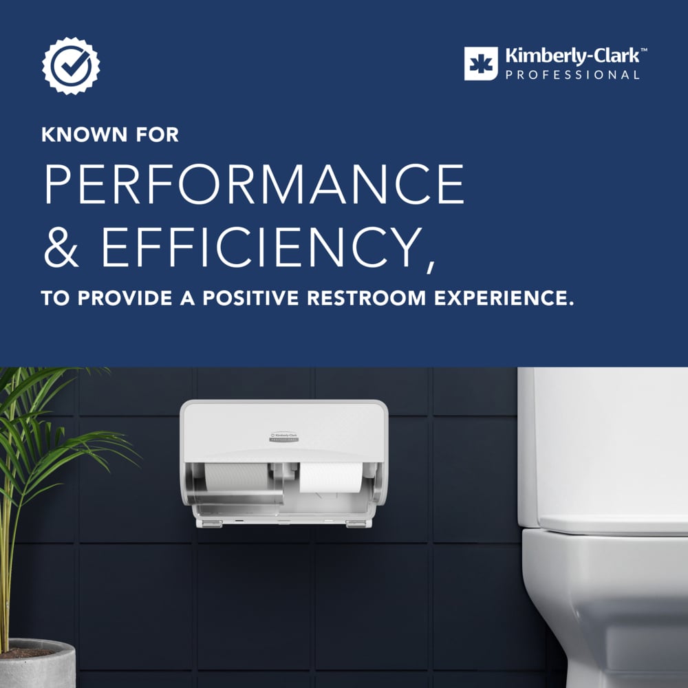 Kimberly-Clark Professional™ Jumbo Roll Toilet Paper Dispenser (09507), with Stub Roll, Black, 16.0" x 13.88" x 5.75" (Qty 1) - 09507