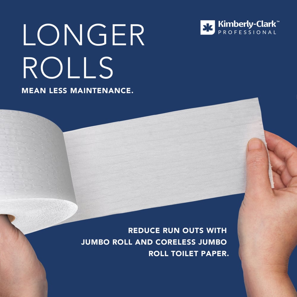 Kimberly-Clark Professional™ Jumbo Roll Toilet Paper Dispenser (09551), Combo Unit, Black, 20.43" x 13.12" x 5.8" (Qty 1) - 09551
