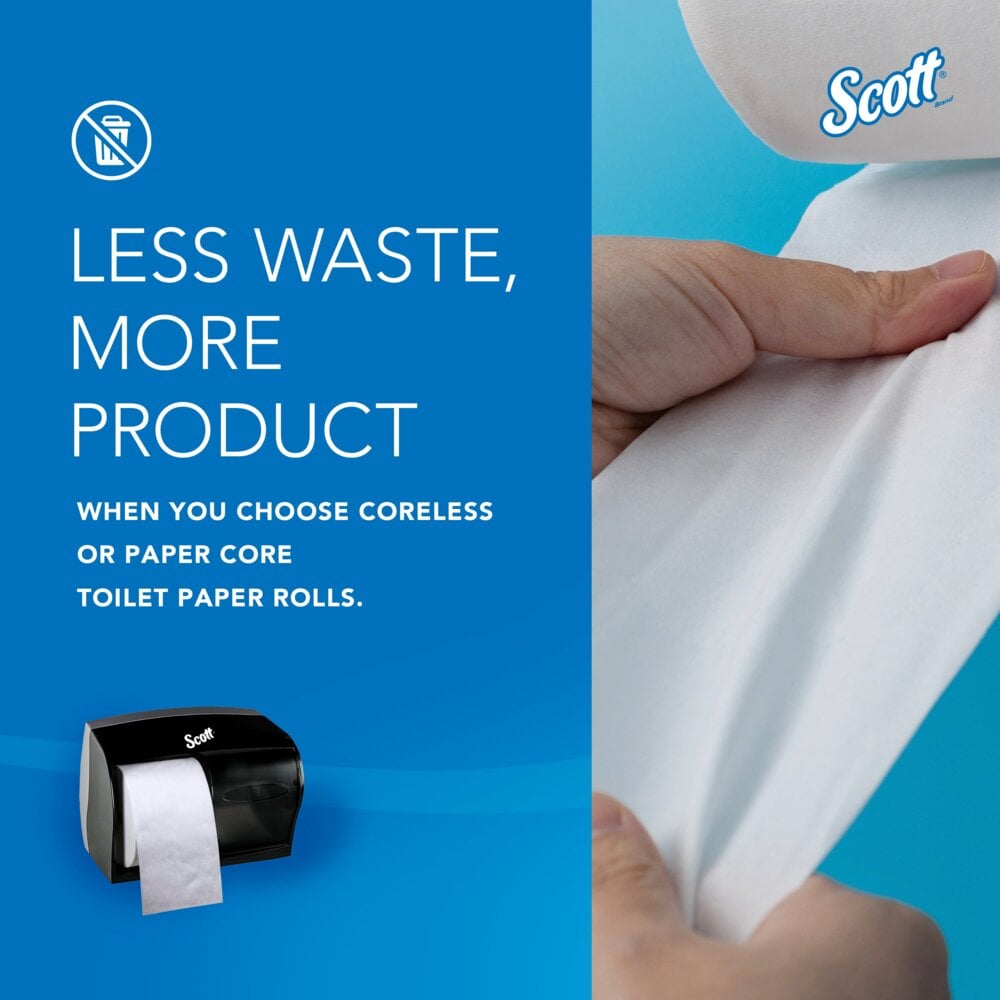 Scott® Coreless Standard Roll Toilet Paper Dispenser (09604), 2 Roll Capacity, Black, 11.0" x 7.63" x 6.0" (Qty 1) - 09604