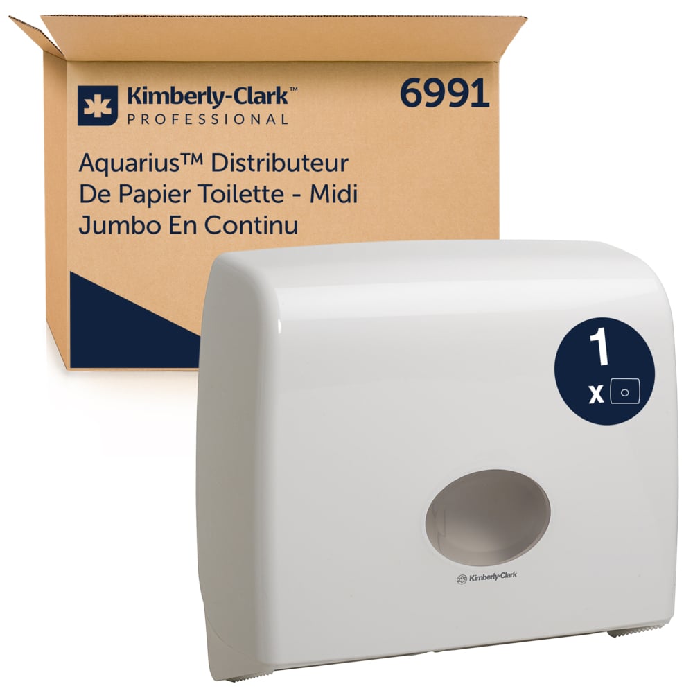 Distributeur en continu de papier toilette Jumbo Aquarius™ 6991 - Blanc - 6991
