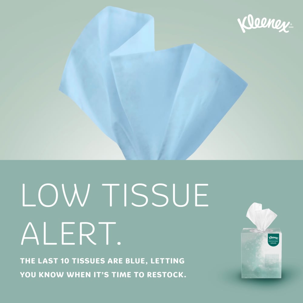 Kleenex® Professional Naturals Facial Tissue (21272), 2-Ply, White, Upright Facial Tissue Cube Boxes for Business (90 Tissues/Box, 36 Boxes/Case, 3,240 Tissues/Case) - 21272