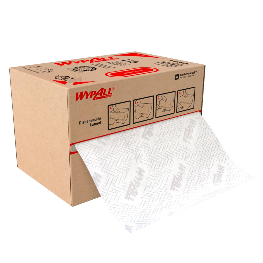 WypAll® Paños de limpieza L10 Rollo Regular Food Contact 30246280, Paños de Limpieza, 6 unidades x 500 paños cada una (3000 paños en total) - S064078371