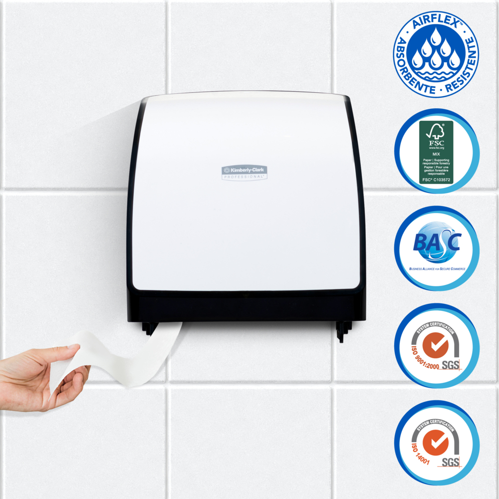Scott® Basic Papel Higiénico en Rollo 30228820 - Hoja Sencilla - 500m/Rollo, 6 Rollos/Caja (3000m) - S050068279