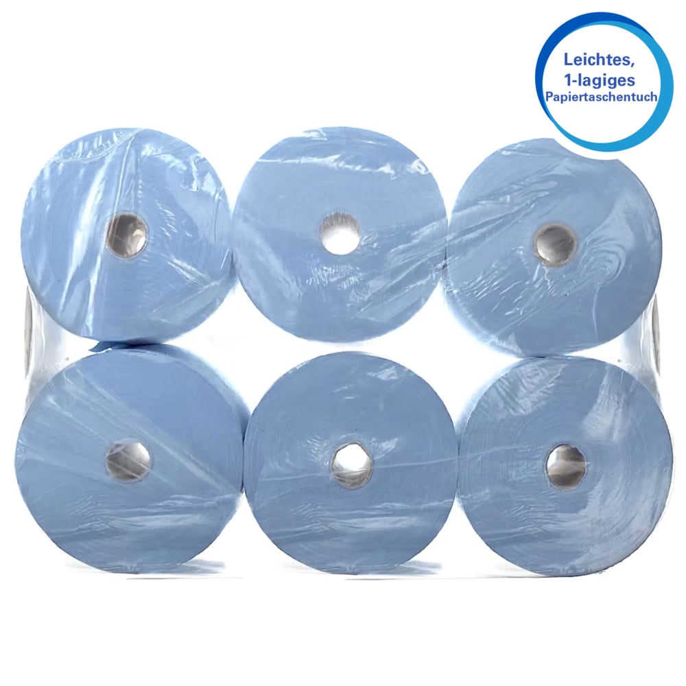 Scott® Toallas secamanos 6668: 6 rollos x 304 m azules, 1 capa - 6668
