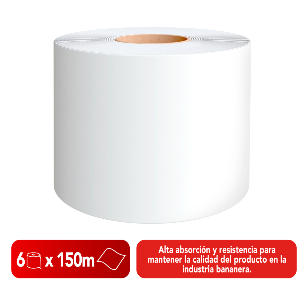 WypAll® Toalla Industrial Wypall L10 CHIQUITA, 30176130, Paños de Limpieza, 6 unidades x 150 metros (900 en total) - S050068766