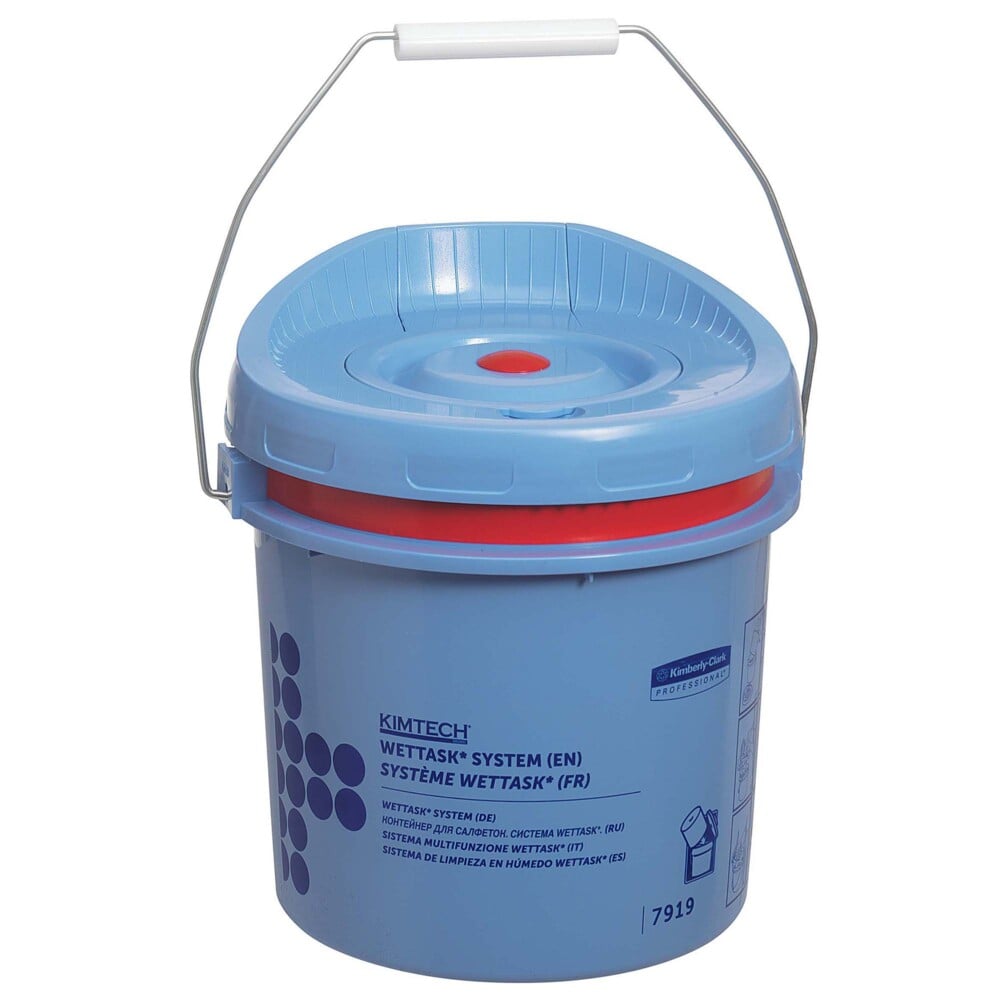 Kimtech® Wettask™ Cubo dispensador de paños en rollo 7919, 4 x cubos azules - 7919