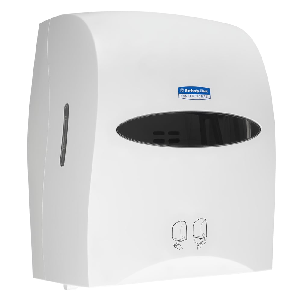 Kimberly-Clark Professional™  Dispensador electrónico de toallas secamanos en rollo (código de producto 9960), blanco - 9960