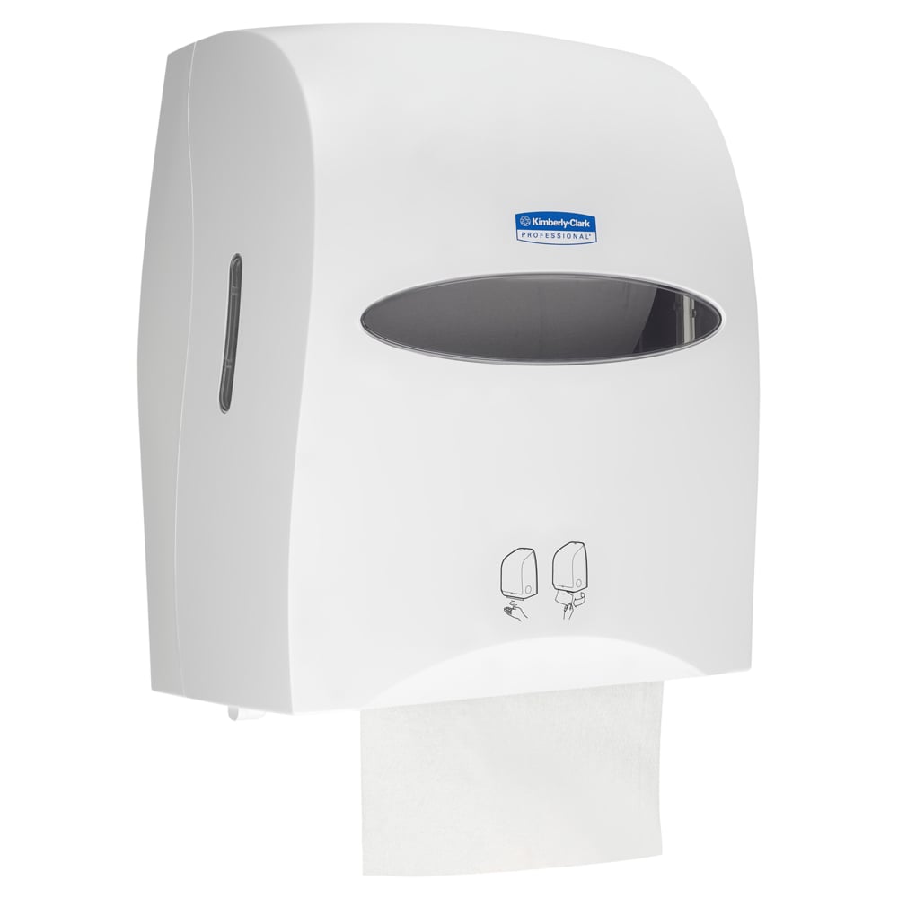 Kimberly-Clark Professional™  Dispensador electrónico de toallas secamanos en rollo (código de producto 9960), blanco - 9960
