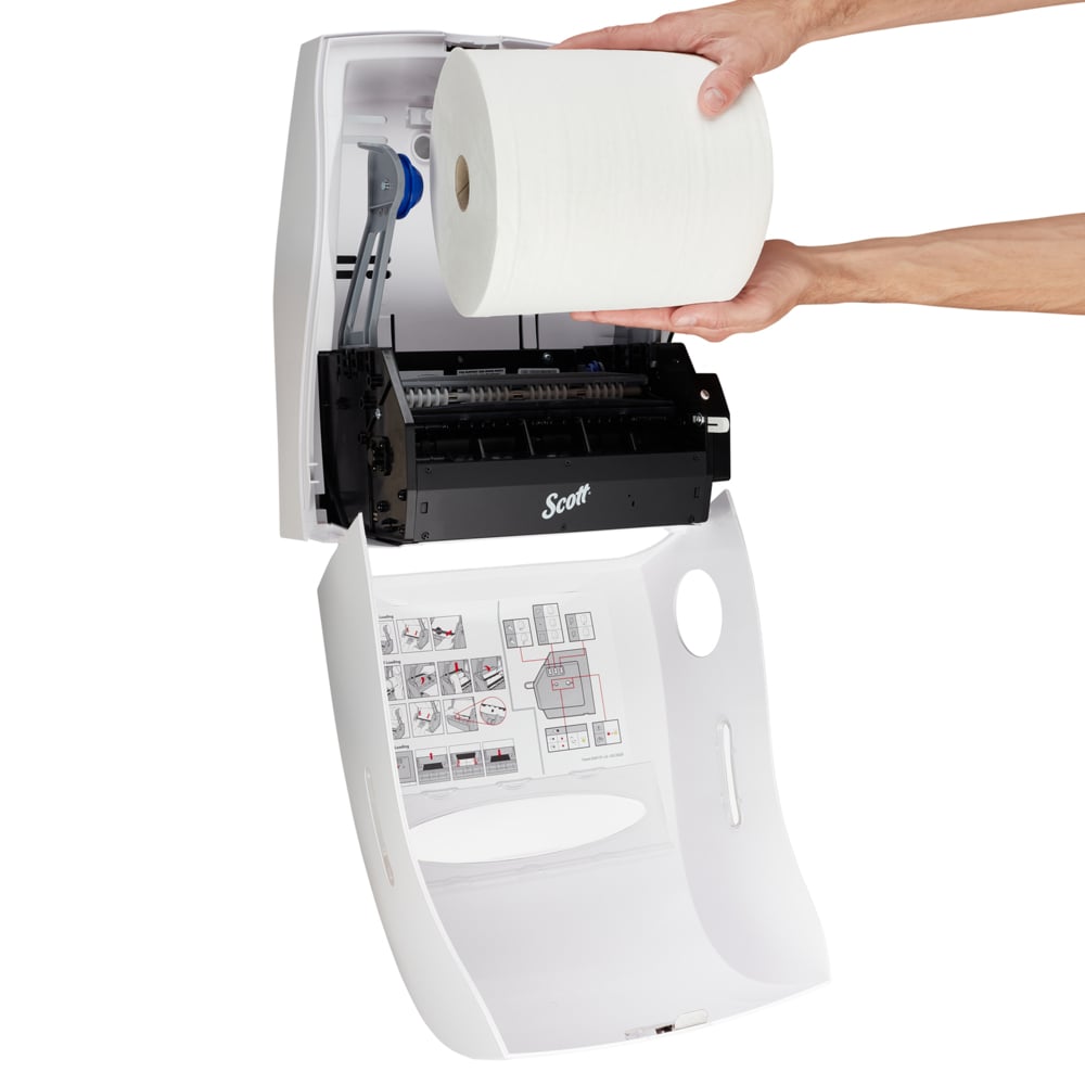 Kimberly-Clark Professional™  Dispensador electrónico de toallas secamanos en rollo (código de producto 9960), blanco - 9960