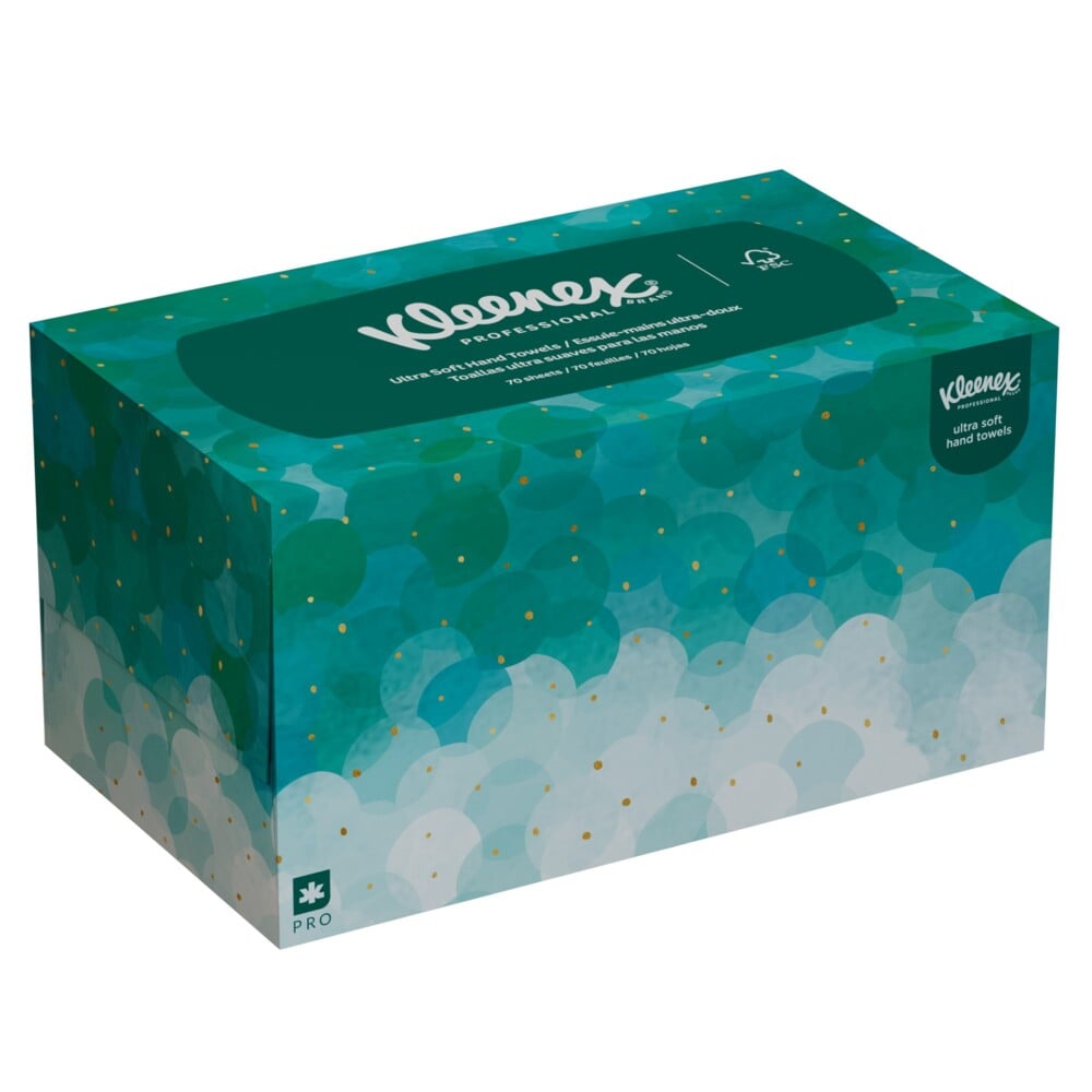 Kleenex® Papierhandtücher 6088 - 18 Kleenex Boxen x 70 Ultra Soft Pop-Up Falthandtücher - weiß, 1-lagig - 6088