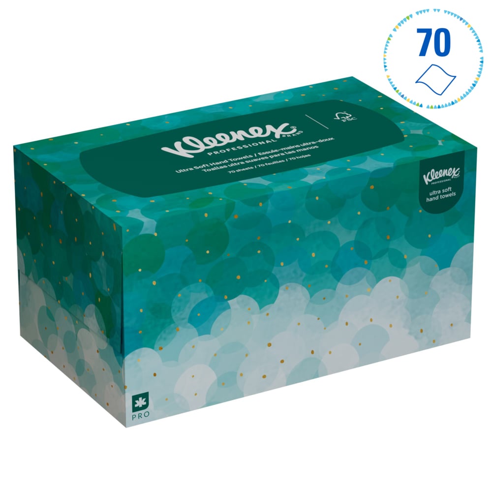 Essuie-mains enchevêtrés Kleenex® Ultra™ Soft POP-UP™ 6088 - 18 paquets de 70 blancs 1 épaisseur - 6088