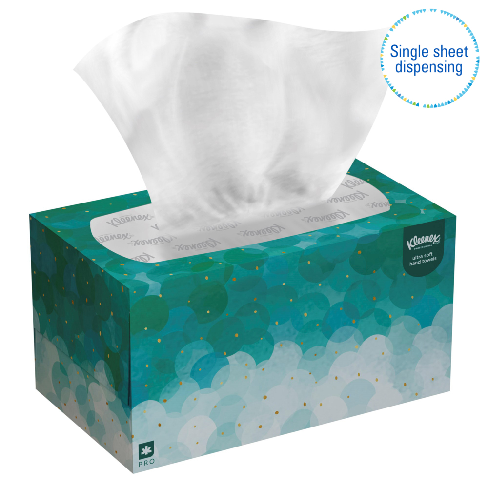 Essuie-mains enchevêtrés Kleenex® Ultra™ Soft POP-UP™ 6088 - 18 paquets de 70 blancs 1 épaisseur - 6088