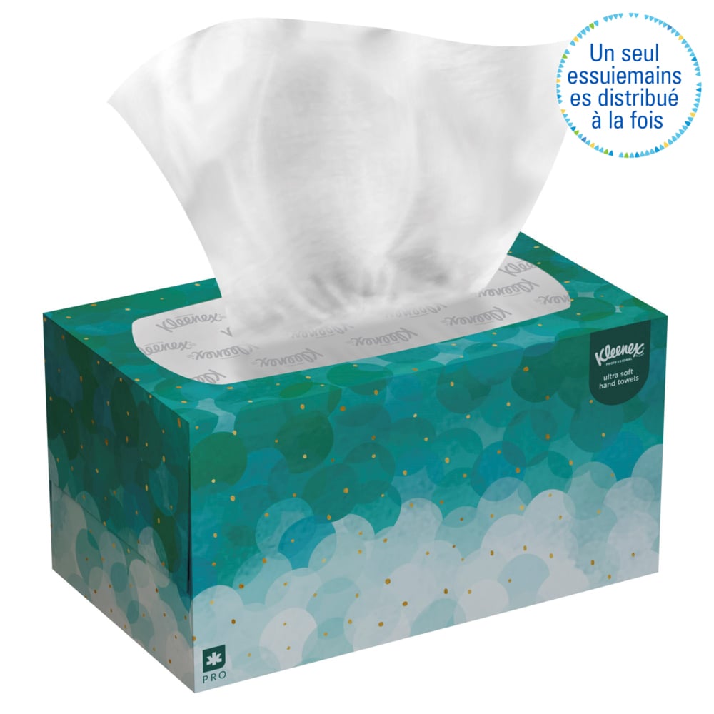 Essuie-mains enchevêtrés Kleenex® Ultra™ Soft POP-UP™ 6088 - 18 paquets de 70 blancs 1 épaisseur - 6088