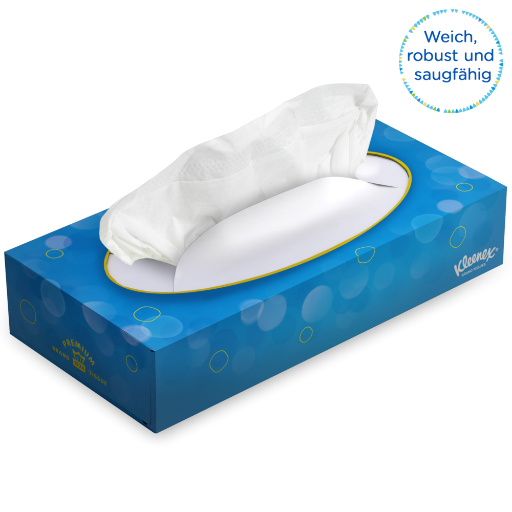 Kleenex® Caja de Pañuelos 8827, 24 Paquetes de 100 hojas, 2 Capas, Suaves y Resistentes, Sin Fragancia, Color: Blanco - 8827