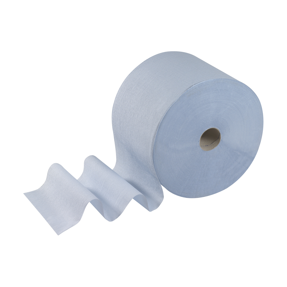 WypAll® L10 Extra Poetsdoek Grote rol 7140 - 1 rol x 1500 blauwe, 1-laags doeken - 7140