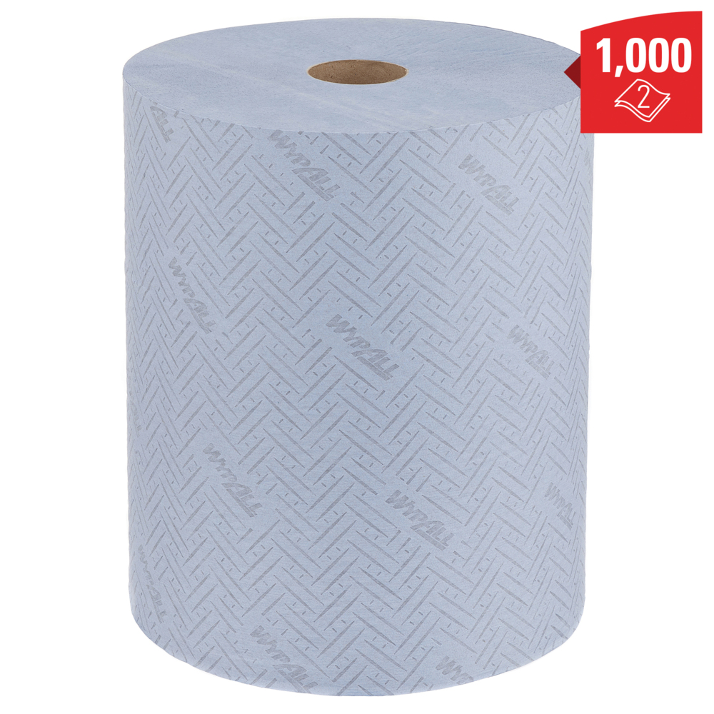 Paño de papel para superficies WypAll® L20 7356 - Rollo azul extraancho - 1 rollo Jumbo x 1000 paños de papel de dos capas y color azul - 7356