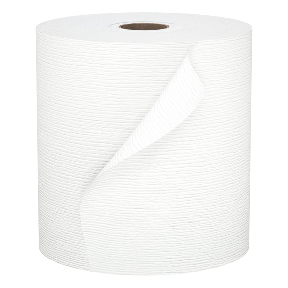 Kleenex® Universal Hard Roll Paper Towels (01080), 1.5" Core, with Premium Absorbency Pockets™, White, (12 Rolls/Case, 425'/Roll, 5,100'/Case) - 01080