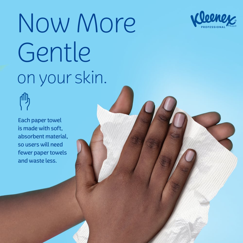 Kleenex® C-Fold Paper Towels (01500), Absorbent, White, (16 Packs/Case, 150 Sheets/Pack, 2,400 Sheets/Case) - 01500