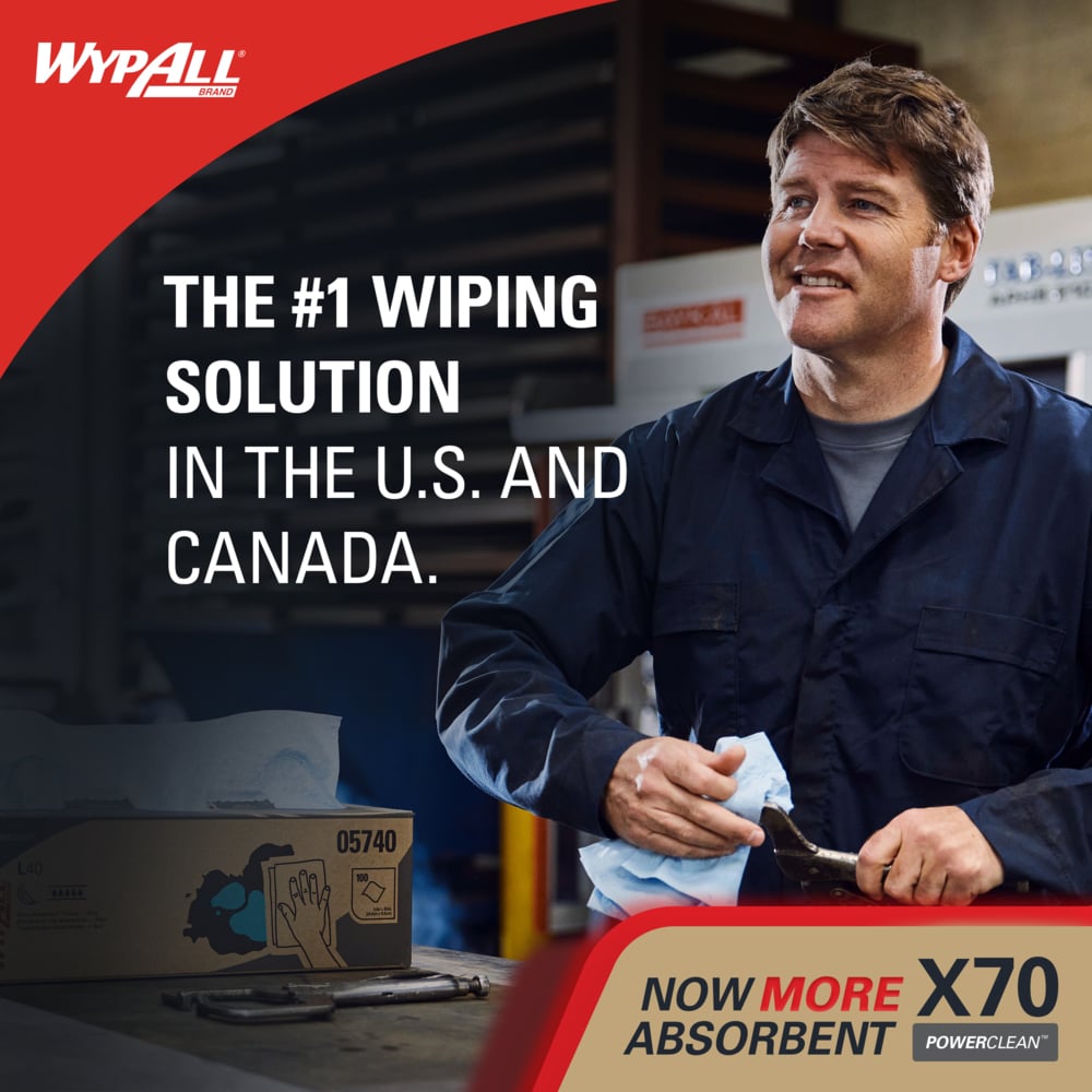 WypAll® PowerClean™ X70 Medium Duty Cloths (83571), Wipers in a Bucket Refill, Long Lasting Towels, White (220 Sheets/Roll, 3 Rolls/Case, 660 Sheets/Case) - 83571