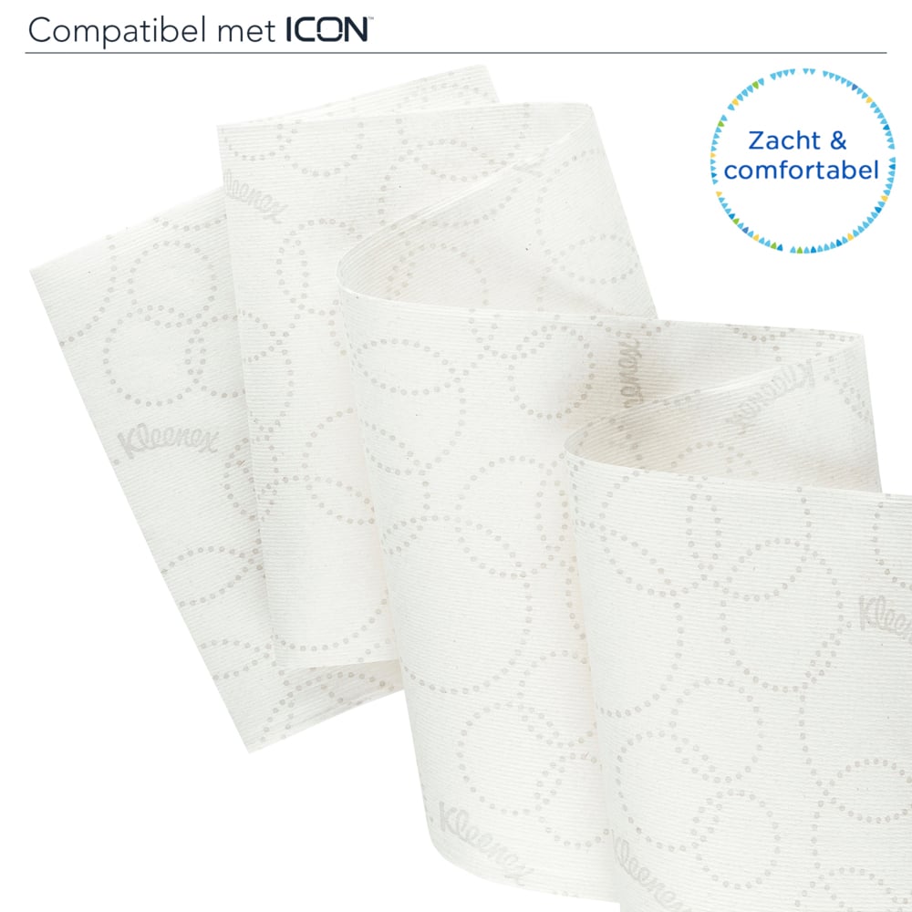 Rouleaux d'essuie-mains Kleenex® Ultra™ 6782 - rouleaux d'essuie-mains en papier E-Roll 2 plis grand format - 6 x rouleaux de 200 m d'essuie-mains en papier blanc (1 200 m au total) - 6782