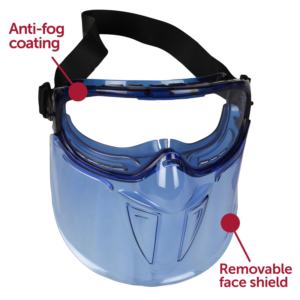 Safety Work Goggles with Detachable Face Shield Mask Eyewear Protective Glasses 